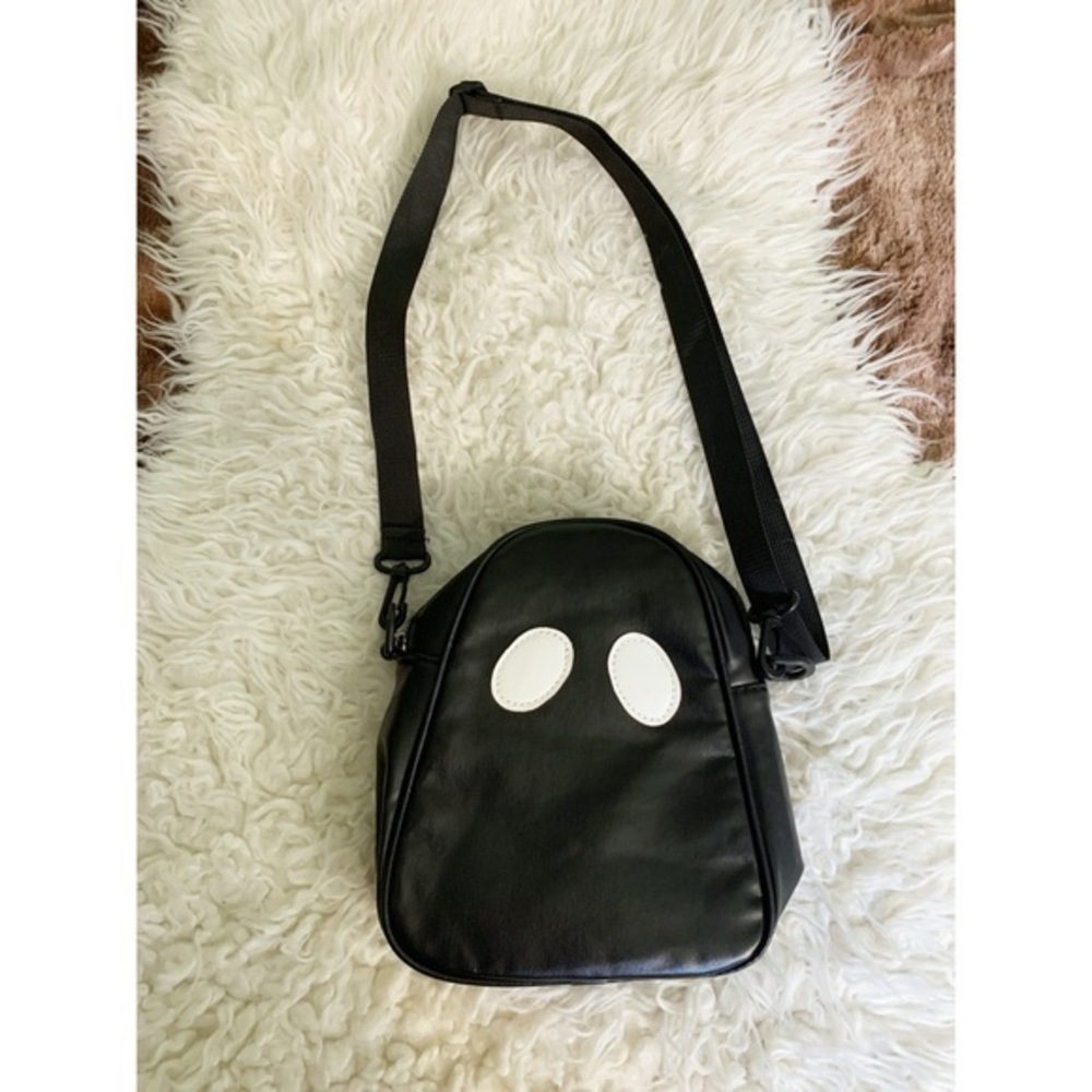 $3/20 NWOT Black Ghost 👻 Man Zip Crossbody Purse Grunge